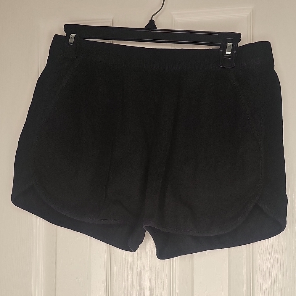 Madewell‎ Black Chic Cloth Shorts With Scalloped Bottom Small